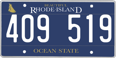 RI license plate 409519