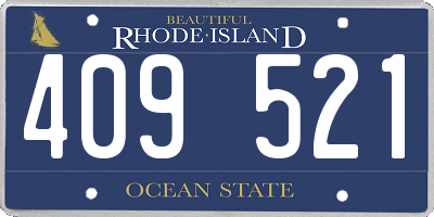 RI license plate 409521