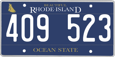 RI license plate 409523