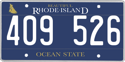 RI license plate 409526