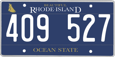 RI license plate 409527