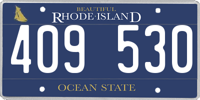 RI license plate 409530