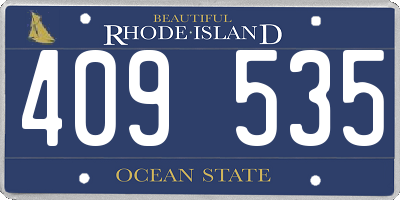 RI license plate 409535