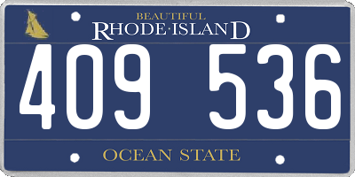 RI license plate 409536