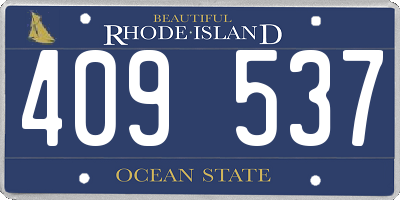 RI license plate 409537