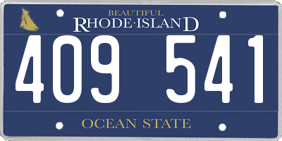 RI license plate 409541