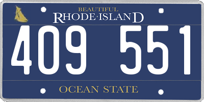 RI license plate 409551