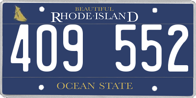 RI license plate 409552