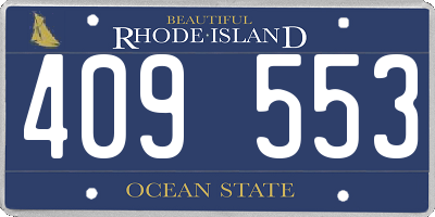 RI license plate 409553