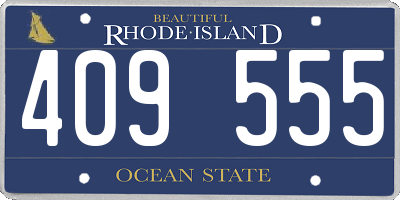RI license plate 409555