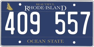 RI license plate 409557