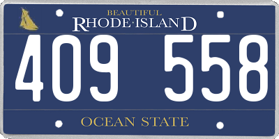 RI license plate 409558