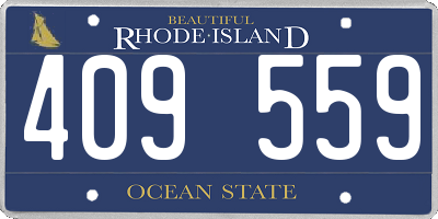 RI license plate 409559