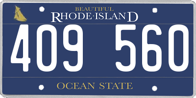 RI license plate 409560