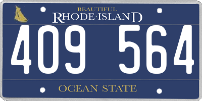 RI license plate 409564