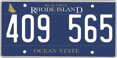 RI license plate 409565