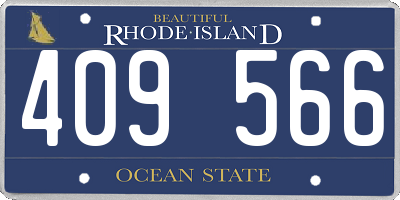 RI license plate 409566