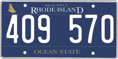 RI license plate 409570