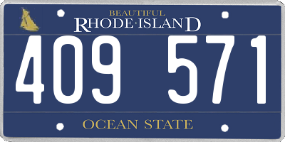 RI license plate 409571