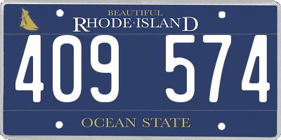 RI license plate 409574
