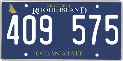RI license plate 409575