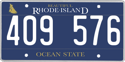 RI license plate 409576