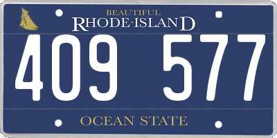 RI license plate 409577