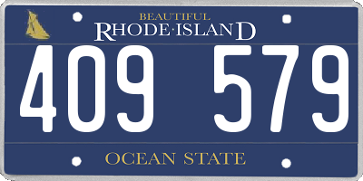 RI license plate 409579