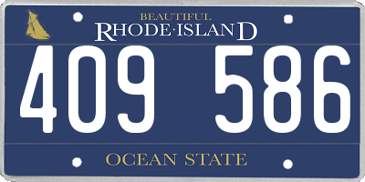 RI license plate 409586