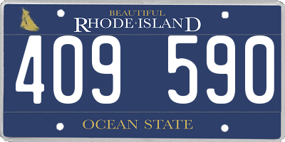 RI license plate 409590