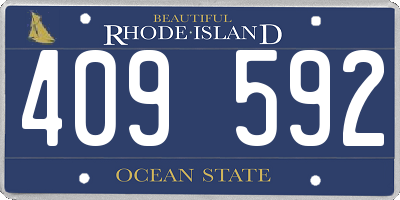 RI license plate 409592