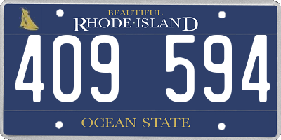 RI license plate 409594