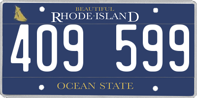 RI license plate 409599