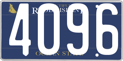 RI license plate 4096