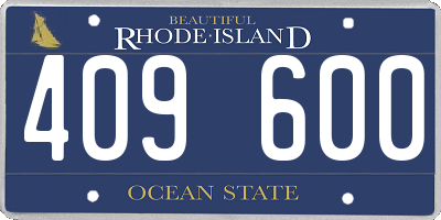 RI license plate 409600