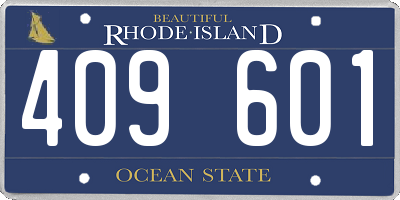RI license plate 409601