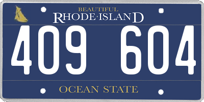 RI license plate 409604