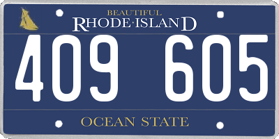 RI license plate 409605