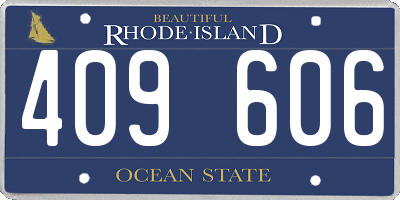 RI license plate 409606
