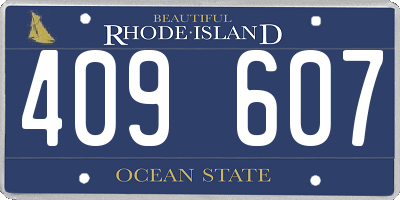 RI license plate 409607