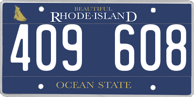 RI license plate 409608