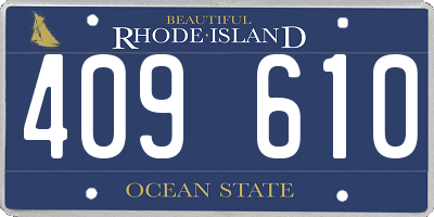 RI license plate 409610