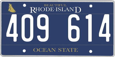 RI license plate 409614
