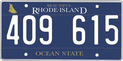 RI license plate 409615