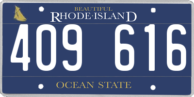 RI license plate 409616