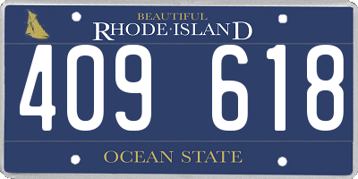 RI license plate 409618