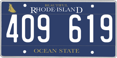 RI license plate 409619