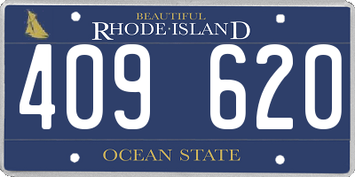 RI license plate 409620