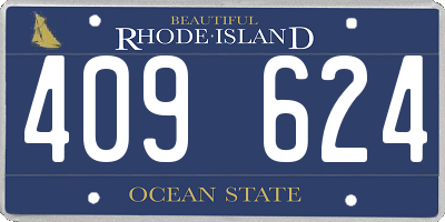 RI license plate 409624