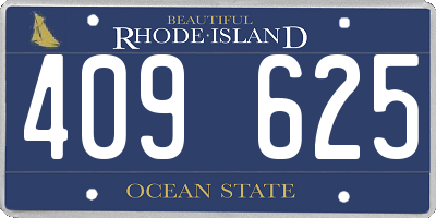 RI license plate 409625